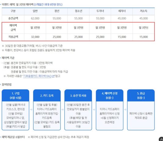 서울시, 기후동행카드 3만 원 페이백 개시…6.10부터 신청